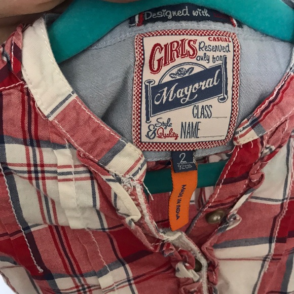 Toddler girl cotton shirt, size 2 - Picture 2 of 2